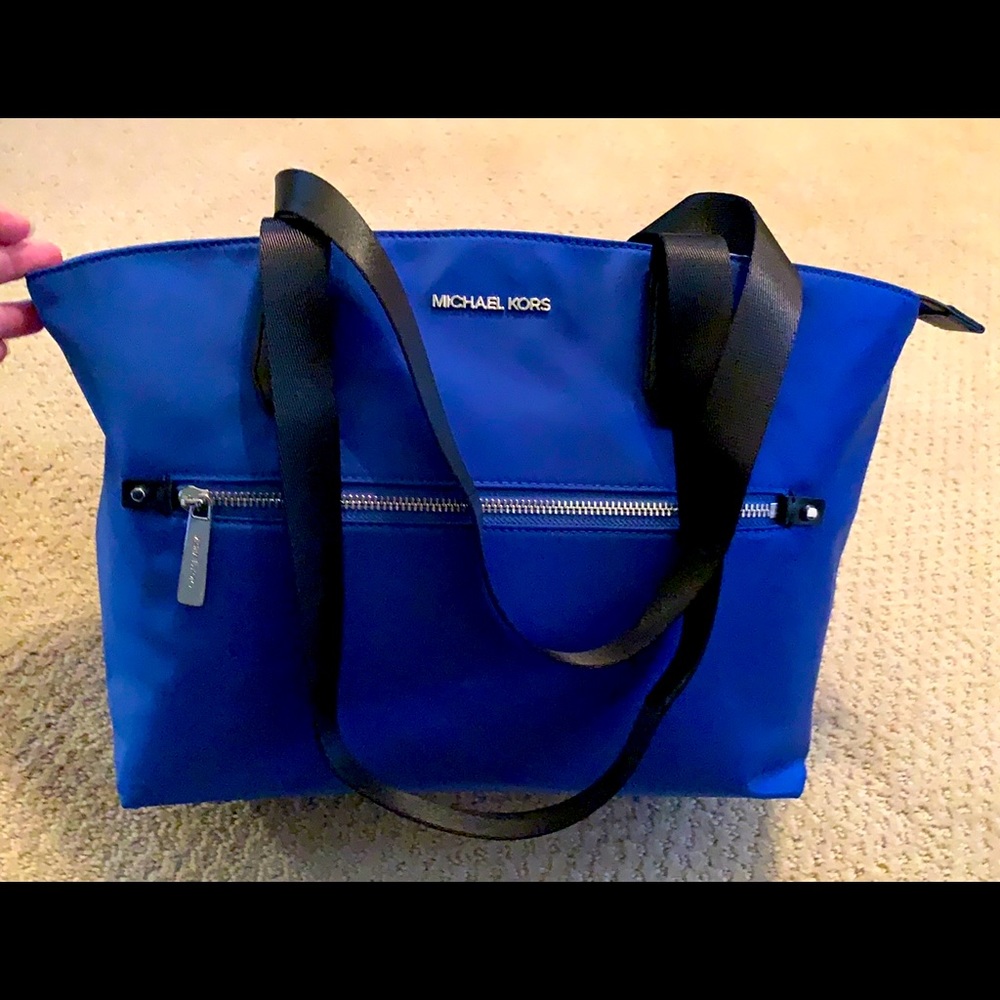 Michael Kors Polly electric blue medium tote